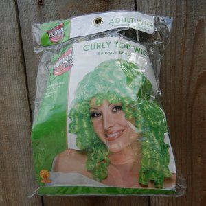 Green Curly Top Adult Wig